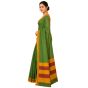 Ilkal Cotton Saree || Small Checks || Green Colour with Maroon Pallu || 80cm Blouse || Saras Aajeevika