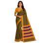 Ilkal Cotton Saree Small Checks || Green Colour & Purple Pallu with 80cm Blouse || Saras Aajeevika