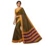 Ilkal Cotton Saree Small Checks || Green Colour & Purple Pallu with 80cm Blouse || Saras Aajeevika