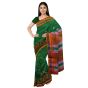 Kasuthi Cotton Saree || Green Peacock Colour & Design with 80cm Blouse || Saras Aajeevika