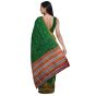 Kasuthi Cotton Saree || Green Peacock Colour & Design with 80cm Blouse || Saras Aajeevika