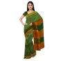 Ilkal Cotton Saree Small Checks || Green Colour & Green Pallu with 80cm Blouse || Saras Aajeevika