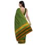 Ilkal Cotton Saree Small Checks || Green Colour & Green Pallu with 80cm Blouse || Saras Aajeevika