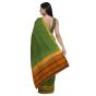 Ilkal Cotton Saree Small Checks || Green Colour & Multi Colour Pallu with 80cm blouse || Saras Aajeevika
