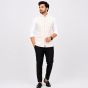 Men's White Checked Sleeveless Cotton Jacket || Lightweight Casual Jacket || Saras Aajeevika