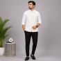 Men's White Sleeveless Cotton Jacket || Lightweight Casual Jacket || Saras Aajeevika