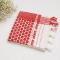 Johar Cotton Towel/ Gamchha || Red Flower || Saras Aajeevika