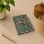 Handmade Paper Button Lock Diary || Size 10x7 || Colour Grey & Blue || Saras Aajeevika