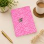 Handmade Paper Lock Diary || Size 8x6 || Pink Colour || Saras Aajeevika