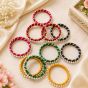 Silk Thread Bangles Moti || Set of 10 || Multi Colour || Saras Aajeevika