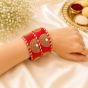 Silk Thread Bangles Half Circle || Set of 6 || Red Colour || Saras Aajeevika