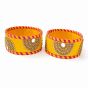 Silk Thread Bangles Half Circle || Set of 6 || Yellow Colour || Saras Aajeevika