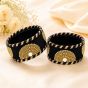 Silk Thread Bangles Half Circle || Set of 6 || Black Colour || Saras Aajeevika
