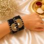 Silk Thread Bangles Half Circle || Set of 6 || Black Colour || Saras Aajeevika