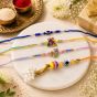 Family Rakhi (Bhaiya Bhabhi + 2 Kids ) Type-3 || Set of 4 || Saras Aajeevika