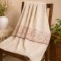 Kashmiri Toosha Sozni Embroidered Stole || Beige Colour || Size 83x30 inch || Toosah Wool || Saras Aajeevika