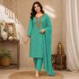 Kashmiri Aari Embroidered Suit || Rayon Fabric || Green Colour || Size 4.44 Meter || Saras Aajeevika