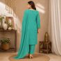 Kashmiri Aari Embroidered Suit || Rayon Fabric || Green Colour || Size 4.44 Meter || Saras Aajeevika