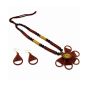 Dhokra Brass & Copper || Necklace & Earring Set with Flower Pendant || Size 9.8 inch || Golden Copper Colour || Saras Aajeevika
