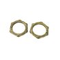 Dhokra Brass Hexagon Bracelet || Set of 2 || Size 6 Cm || Saras Aajeevika