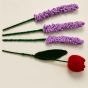 Handwoven Woolen Lavender Tulip Flower Bunch || Set of 4 || Size 13 inch || Saras Aajeevika