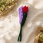 Handwoven Woolen Lavender Tulip Flower Bunch || Set of 4 || Size 13 inch || Saras Aajeevika