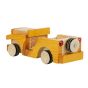 Handcrafted Wooden Vintage Toy Car – Yellow & Natural Finis