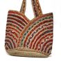 Jute Multicolour Handbag | Multipurpose Shopping Bag | Saras Aajeevika