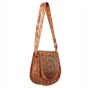 Camel Leather Shantiniketan Ladies Handbag 9 inch || Saras Aajeevika