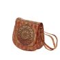 Camel Leather Shantiniketan Ladies Handbag 9 inch || Saras Aajeevika