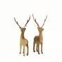 Wooden Deer 9 inch || Set of 2 || Natural Colour || Saras Aajeevika