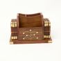 Wooden Coaster with Mobile Stand & Pen Holder || Multipurpose Desk Organizer || Saras Aajeevika