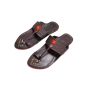 Kolhapuri Leather Men Chappal No 7 || Size 10.8 inch || Maroon Colour || Saras Aajeevika