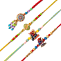 Family Rakhi (Bhaiya Bhabhi + 2 Kids ) Type-4 || Set of 4 || Saras Aajeevika