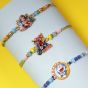 Family Rakhi (Bhaiya Bhabhi + 2 Kids ) Type-1 || Set of 4 || Saras Aajeevika
