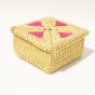 Golden Grass Squre  Box 4 Inch || Decorative Items || Golden || Saras Aajeevika