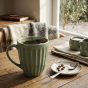 MILK MUG KHURJA POTTERY | Handcrafted Ceramic Mug | Kitchen Essentials | Green Milk Mug