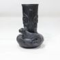 Black Pottery Flower Vase Big Animal || Saras Aajeevika