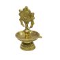 Brass Shankh Chakra Deep Stand 6 Inch || Saras Aajeevika