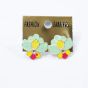 Ovel Shape Earring || Green & Yellow || Saras Aajeevika