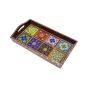 Wooden Tile Tray || Decorative Item for Kitchen || Saras Aajeevika