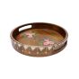 Wooden Round Tray With 4 Barni || Decorative Item for Kitchen || Saras Aajeevika