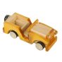 Handcrafted Wooden Vintage Toy Car – Yellow & Natural Finis