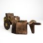  Wooden Coaster Cart - Set of 6