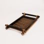  Round Bamboo Tray Small Brown 11×8 Inch