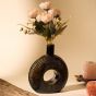 Khurja pottery Flowerr Vase Bangle Shape Green Colour 8 Inches