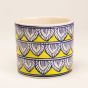 Khurja Pottery Indoor Pot Pipe Shape Yellow Colour Small Size 4 Inches || Saras Aajeevika