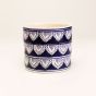 Khurja Pottery Indoor Pot Pipe Shape || Navy Blue Colour || Small Size 4 Inches || Saras Aajeevika