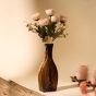 Khurja Pottery Flower Vase Pan Shape||  Mustard Color || Size 10 Inches || Saras Aajeevika