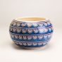 Khurja Pottery Outdoor Pot Apple Shape Sky Blue Colour Large Size 6 Inches || Saras Aajeevika